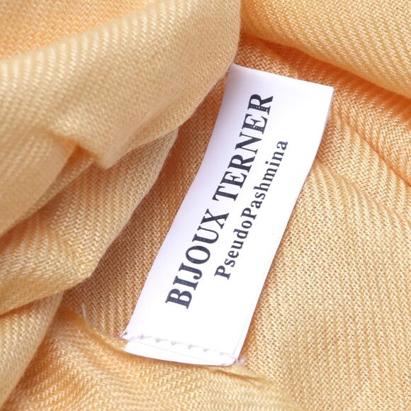 Bijoux Terner Scarf Pashmina Style Wrap Yellow Tassel Casual Shawl - Picture 2 of 4
